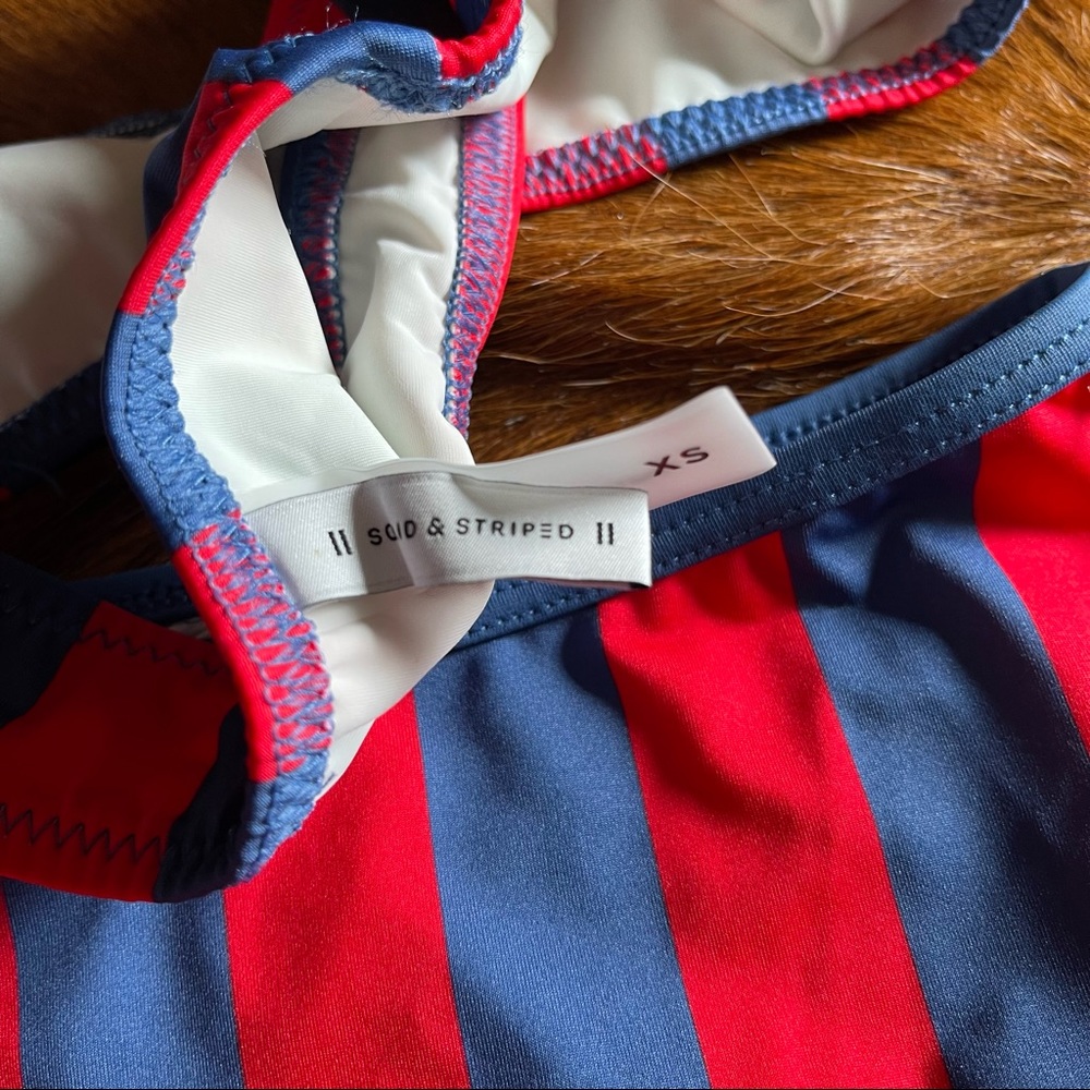 Solid & Striped Red The Brigitte High Waisted Two… - image 5